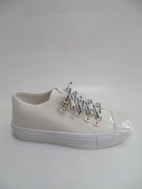Trampki damskie na płaskim (36-41) 4177-2 WHITE