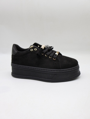 Buty sportowe damskie na płaskim (36-41) 6865 BLACK