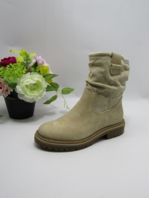 Botki damskie ocieplane na płaskim (36-41) C778 BEIGE