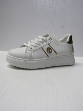Buty sportowe damskie na płaskim (36-41) 1048 WHITE/GOLD