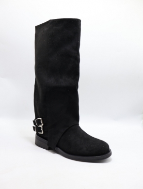 Kozaki damskie na płaskim (36-41) QH7829 BLACK