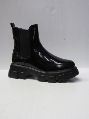 Botki damskie ocieplane na płaskim (36-41) B16002 BLACK