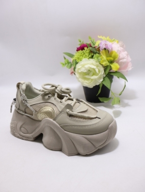 Buty sportowe damskie na płaskim (36-41) 5083 KHAKI