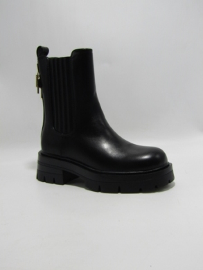 Botki damskie ocieplane na płaskim (36-41) 52127 BLACK
