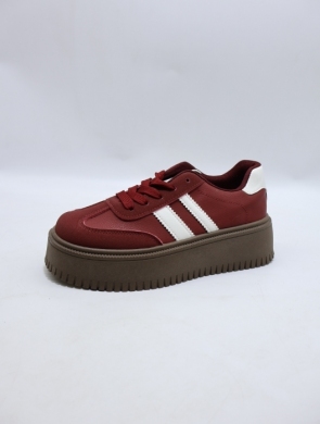 Buty sportowe damskie na płaskim (36-41) GB019 WINE