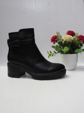 Botki damskie ocieplane na obcasie (36-41) 1354 BLACK