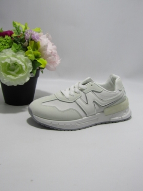 Buty sportowe damskie na płaskim (36-41) 9145 WHITE