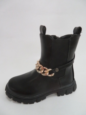 Botki dziewczęce ocieplane (31-36) 7717C BLACK