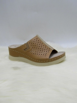 Klapki damskie na koturnie (36-41) 4011 BEIGE