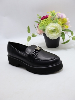 Mokasyny damskie na płaskim (36-41) YDF-33 BLACK