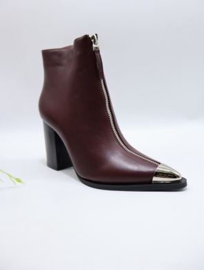 Botki damskie na obcasie (36-41) 7669A WINE