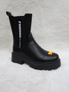 Botki damskie ocieplane na płaskim (36-41) XPL-02 BLACK