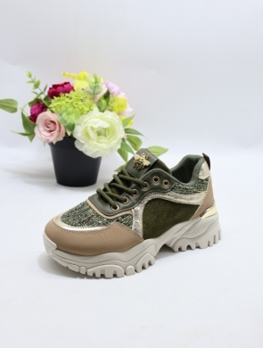 Buty sportowe damskie na płaskim (36-41) 9013 GREEN