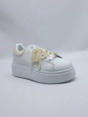 Buty sportowe damskie na płaskim (36-41) 9148 BEIGE