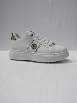 Buty sportowe damskie na płaskim (36-41) B1048 WHITE/SILVER