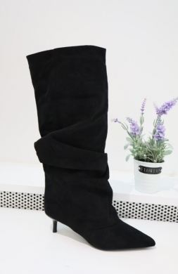 Kozaki damskie na szpilce (36-41) 7111 BLACK