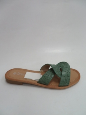 Klapki damskie na płaskim (36-41) J65 GREEN