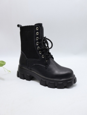 Botki damskie na płaskim (36-41) K6309 BLACK