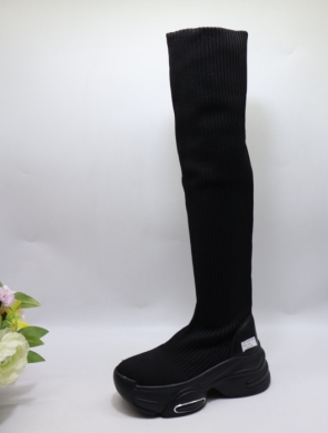 Kozaki damskie na płaskim (36-41) LG499 BLACK
