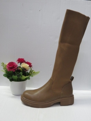 Kozaki damskie na płaskim (36-41) B-320 KHAKI