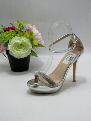 Sandały damskie na szpilce (36-41) 8538 SILVER