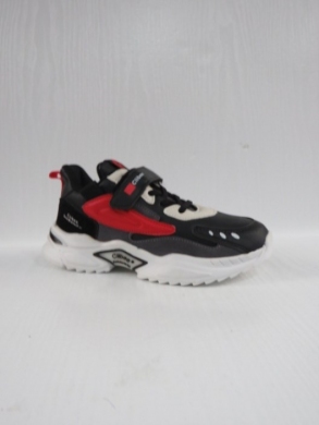 Sneakersy chłopięce (32-37) E72 BLACK/RED
