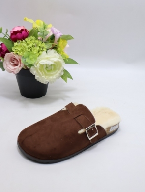Klapki damskie na płaskim (36-41) 2113 BROWN