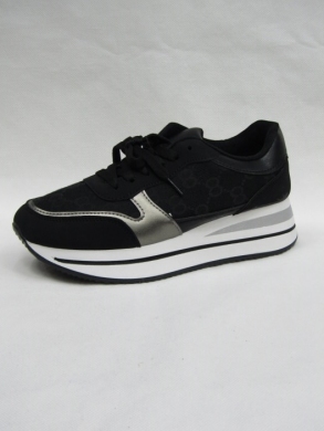 Buty sportowe damskie na koturnie (36-41) S068 BLACK