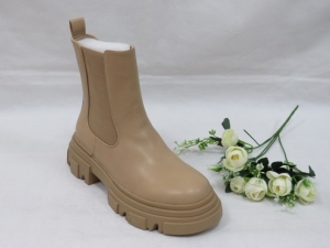 Botki damskie ocieplane na koturnie (36-41) JJ39 BEIGE