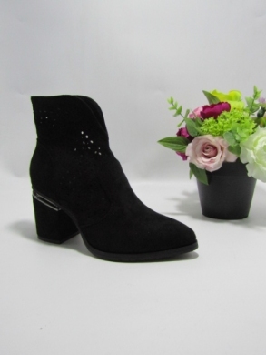 Botki damskie na obcasie (36-41) H2321-1 BLACK