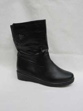 Kozaki damskie ocieplane na płaskim (37-42) 2205 BLACK