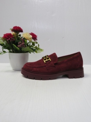 Mokasyny damskie na płaskim (36-41) G7-77 WINE