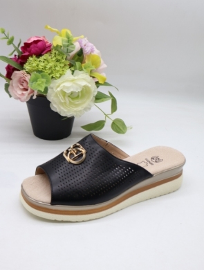 Klapki damskie na płaskim (36-41) 6876 BLACK