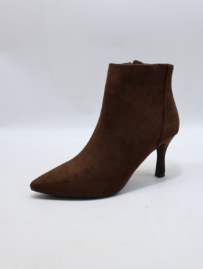 Botki damskie na szpilce (36-41) 8756 BROWN