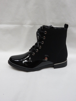 Botki damskie ocieplane na płaskim (36-41) SA01-2 BLACK
