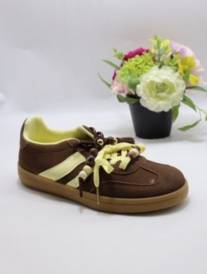 Buty sportowe damskie na płaskim (36-41) EV-511 BROWN
