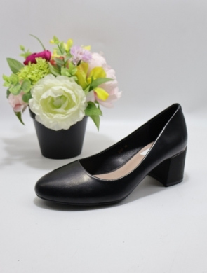 Czółenki damskie na obcasie (36-41) 2202 BLACK