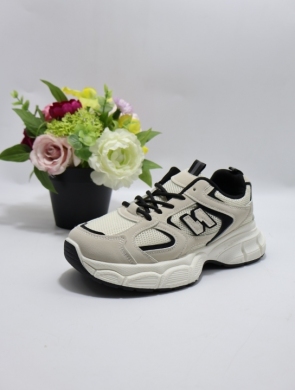 Buty sportowe damskie na płaskim (36-41) 23016 BE/BL