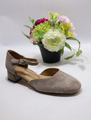 Sandały damskie na obcasie (36-41) P-321 GREY-SKÓRA