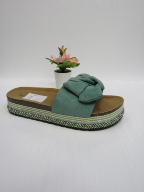 Klapki damskie na koturnie (36-41) FB242 GREEN