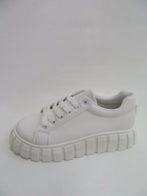 Buty sportowe damskie na koturnie (36-41) EJ02P WHITE