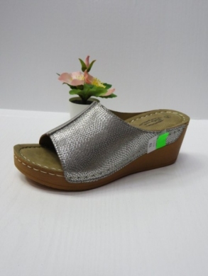 Klapki damskie na koturnie (36-41) 6121-2 SILVER
