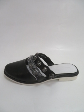 Klapki damskie na płaskim (36-41) W19-6558 BLACK