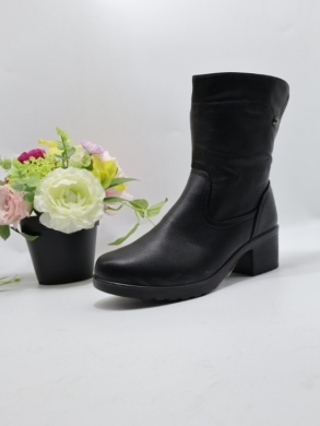 Botki damskie ocieplane na obcasie (36-41) JF61 BLACK