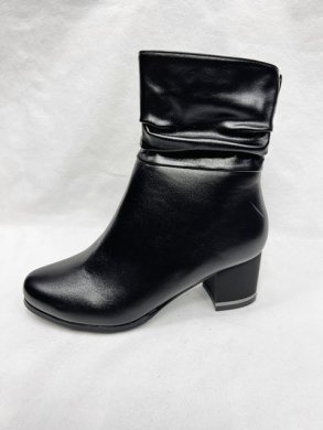 Botki damskie ocieplane na obcasie (36-41) 0603 BLACK