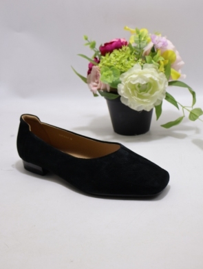 Baleriny damskie (36-41) P-317-2 BLACK-SKÓRA