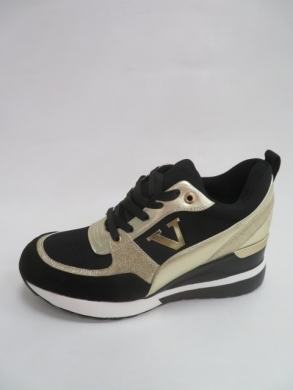 Buty sportowe damskie na koturnie (36-41) 160-1 BLACK