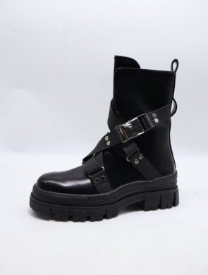 Botki damskie na płaskim (36-41) 15821 BLACK
