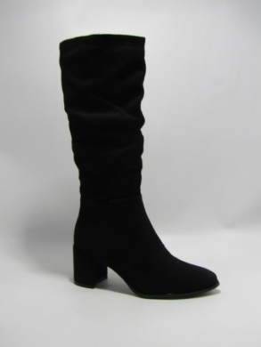 Kozaki damskie ocieplane na obcasie (36-41) HQ338 BLACK