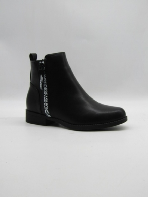 Botki damskie ocieplane na płaskim (36-41) 50204-1 BLACK